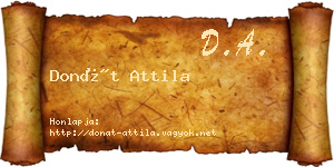Donát Attila névjegykártya