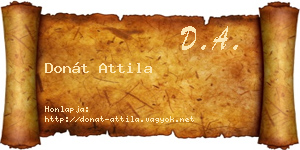 Donát Attila névjegykártya